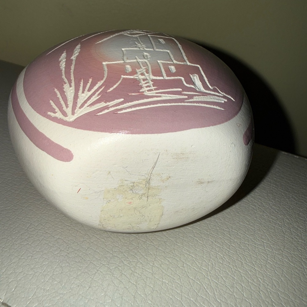 Pink and White Decorative Vase - Picture 9 of 9